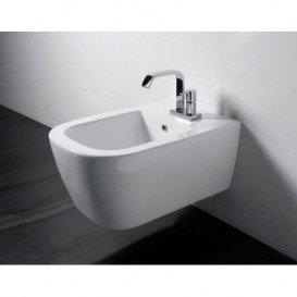 Біде Galassia Meg11 підвісне з отвором під змішувач з переливом білий 5412