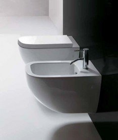 Біде Galassia Wall-Hung підвісне з отвором під змішувач з переливом білий 6112