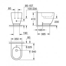 Биде Grohe Essence напольное белый 3957500H