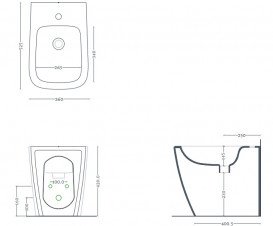 Біде підлогове ArtCeram A16 36х52,5 см кераміка темно-синій ASB002 36;00