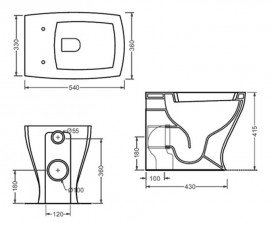 Биде напольное Artceram JAZZ 36х54 см санфарфор белый матовый JZB002 05;00