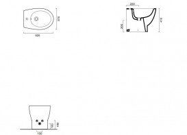 Біде підлогове Catalano Italy 37х52 см кераміка білий глянцевий 1BIECOIT00
