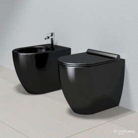 Биде напольное Catalano Sfera 35х52 см керамика чёрный глянцевый 1BIC52NE