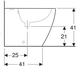 Біде підлогове Geberit iCon 35х56 см сантехнічний фарфор білий матовий 502.384.JT.1