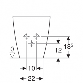 Біде підлогове Geberit iCon Square приставне до стіни закрита форма санфарфор білий 231950000