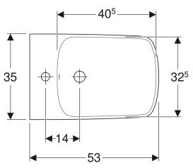 Біде для підлоги Geberit Selnova Square 35х53 см сантехнічний фарфор білий 500.483.01.7