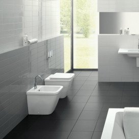 Біде для підлоги Hatria Erika Pro Q 53х35 см санітарний фарфор білий 00YXHU01