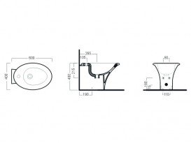 Біде підлогове Hatria Sculture 40x60 см білий YR4201