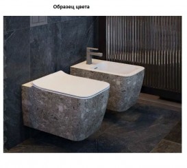 Біде підлогове Hidra Faster Kiub 36,5х54 см санфаянс темно-сірий мармур KI14 99 ceppo di gre dark