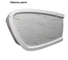 Биде напольное Hidra Hi-Line 38х54,5 см санфаянс белый матовый мрамор HI14 101 white matt marble