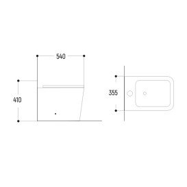 Биде напольное Insana Bidet 35,5х54 см керамика белый А0055527
