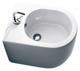 Біде підлогове Kerasan Flo з 1 отвором в комплекті з кріпленням білий матовий 312030