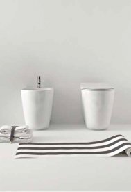 Биде напольное Kerasan Nolita с крепежом WB5N белое матовое 532030