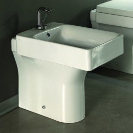 Биде напольное приставное Kerasan Cento прямоугольное белое 352101