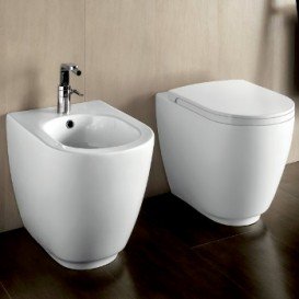 Біде підлогове з одним отвором Hatria Fusion 35.5х54 см білий Y0U601