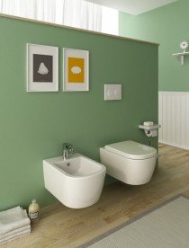 Биде подвесное ArtCeram Faster 36,5х53 см белый глянцевый FSB001 01;00