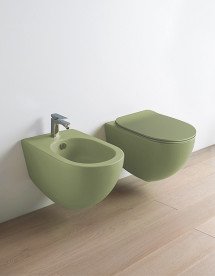 Біде підвісне ArtCeram File 2.0 37х53 см кераміка зелена шавлія FLB001 44;00