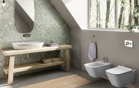 Биде подвесное Catalano Green безободковое с одним отверстием керамика белый 1BS55GR00