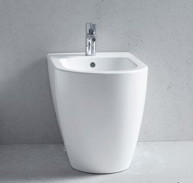 Биде напольное Duravit ME by Starck 37х60 см керамика белый 2289100000