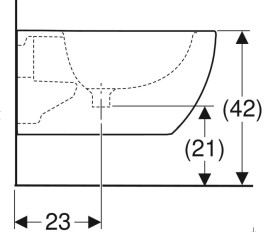 Біде підвісне Geberit Acanto 35,5х53 см сантехнічний фарфор білий 502.825.00.1