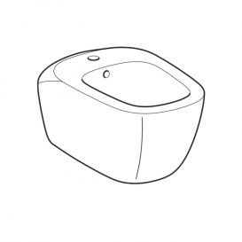 Біде підвісне Geberit Citterio закритої форми санфарфор білий KeraTect 500.539.01.1