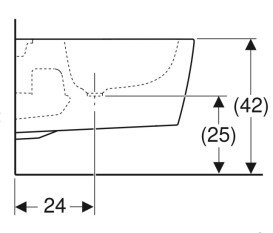 Біде підвісне Geberit One 37х54 см сантехнічний фарфор білий матовий 500.690.JT.1