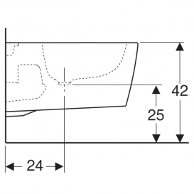Биде подвесное Geberit ONE закрытой формы санфарфор белый KeraTect 500.690.01.1