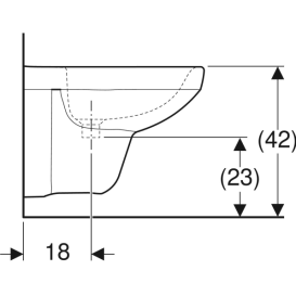 Биде подвесное Geberit Selnova Compact 35х48 см сантехнический фарфор белый 500.272.01.7