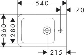 Биде подвесное Hansgrohe EluPura Original Q 36х54 см керамика HygieneEffect белый 62046450