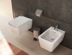 Биде подвесное Hansgrohe EluPura Original Q 36х54 см керамика HygieneEffect белый 62046450