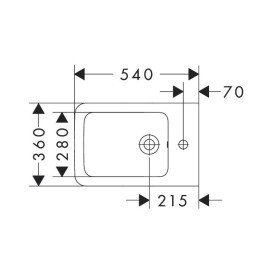 Біде підвісне Hansgrohe EluPura Q 36х54 см кераміка HygieneEffect білий 62044450