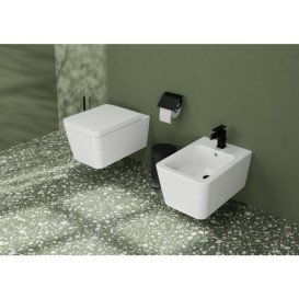 Біде підвісне Hansgrohe EluPura Q 36х54 см кераміка HygieneEffect білий 62044450