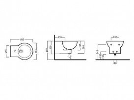 Біде підвісне Hatria You & Me 37,5х50,5 см санфарфор білий Y0J9
