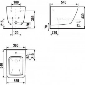 Биде подвесное Jika Pure perla санфарфор белый H8304211003021