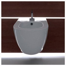 Биде подвесное Kerasan Aquatech чаша овальная белая 372501