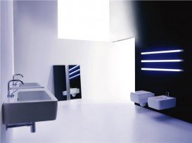 Биде подвесное Kerasan Ego с 1 отверстием с шумоизоляционной пластиной белый 322501