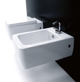 Биде подвесное Kerasan Ego с 1 отверстием с шумоизоляционной пластиной белый 322501