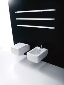 Биде подвесное Kerasan Ego с 1 отверстием с шумоизоляционной пластиной белый 322501