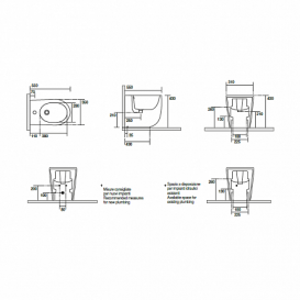 Биде напольное Kerasan Nolita с крепежом WB5N орехово-коричневый 532081