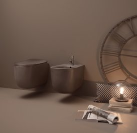 Биде напольное Kerasan Nolita с крепежом WB5N орехово-коричневый 532081