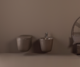 Биде напольное Kerasan Nolita с крепежом WB5N орехово-коричневый 532081