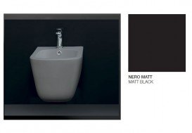 Биде подвесное Kerasan Tribeca с крепежом WB9N черное матовое 512531