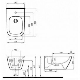 Біде підвісне Kolo Modo з отвором білий L35100000