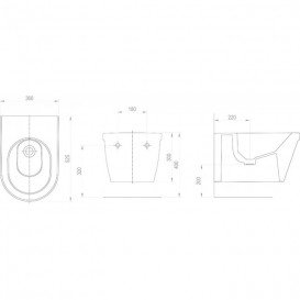 Биде подвесное Ravak Chrome керамика белый X01450