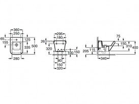 Биде подвесное Roca Dama-N 50х36 см керамика белый A357786000