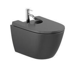 Біде підвісне Roca Ona 36х53 см сантехнічна кераміка чорний матовий A357685080