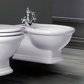 Биде подвесное Simas Lante 38,5х53 см фаянс белый LA19