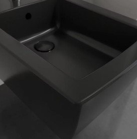 Біде підвісне Villeroy & Boch Memento 2.0 37,5х56 см санітарна кераміка CeramicPlus Ebony (чорний матовий) 443300S5