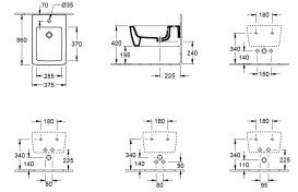 Біде підвісне Villeroy & Boch Memento 2.0 37,5х56 см санітарна кераміка CeramicPlus Ebony (чорний матовий) 443300S5
