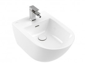 Биде подвесное Villeroy & Boch Subway 3.0 37,5х56 см санитарная керамика CeramicPlus альпийский белый 447000R1